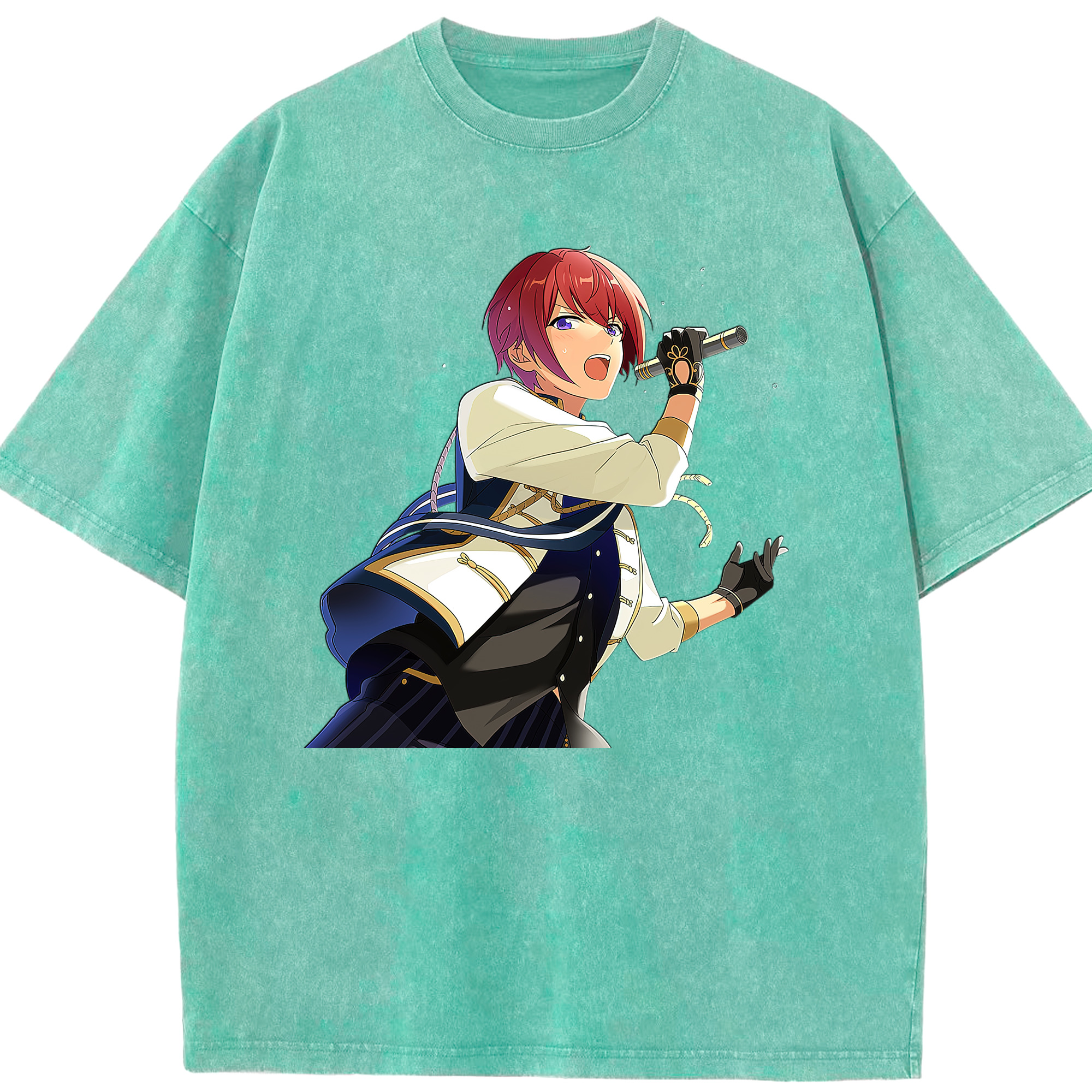 （画像用） あんさんぶるスターズ! Ensemble Stars 綿100% ヴィンテージ風 半袖Tシャツ（フロントプリント）